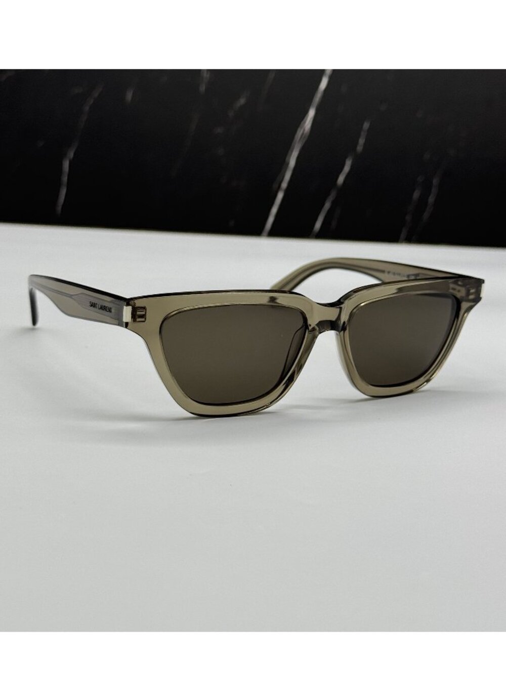 Saint Laurent SL462 SULPI 020 Brown Cat Eye Sunglasses